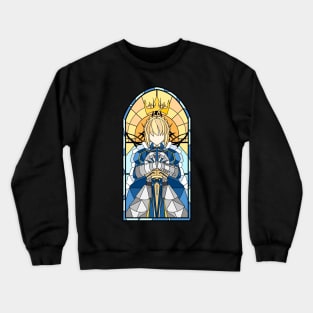 Stained Glass Saber Artoria Crewneck Sweatshirt